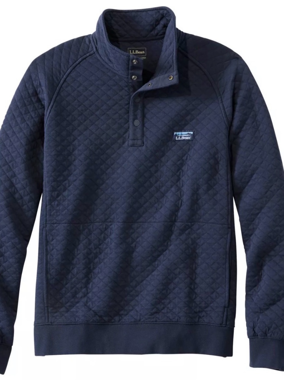 Men's Quilted Sweatshirt, Mockneck Mens M Tall nwot